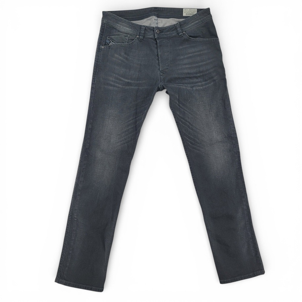 Diesel Darron Jeans Mens 32x32 Slim Tapered Dark Wash Stretch Denim Designer EUC